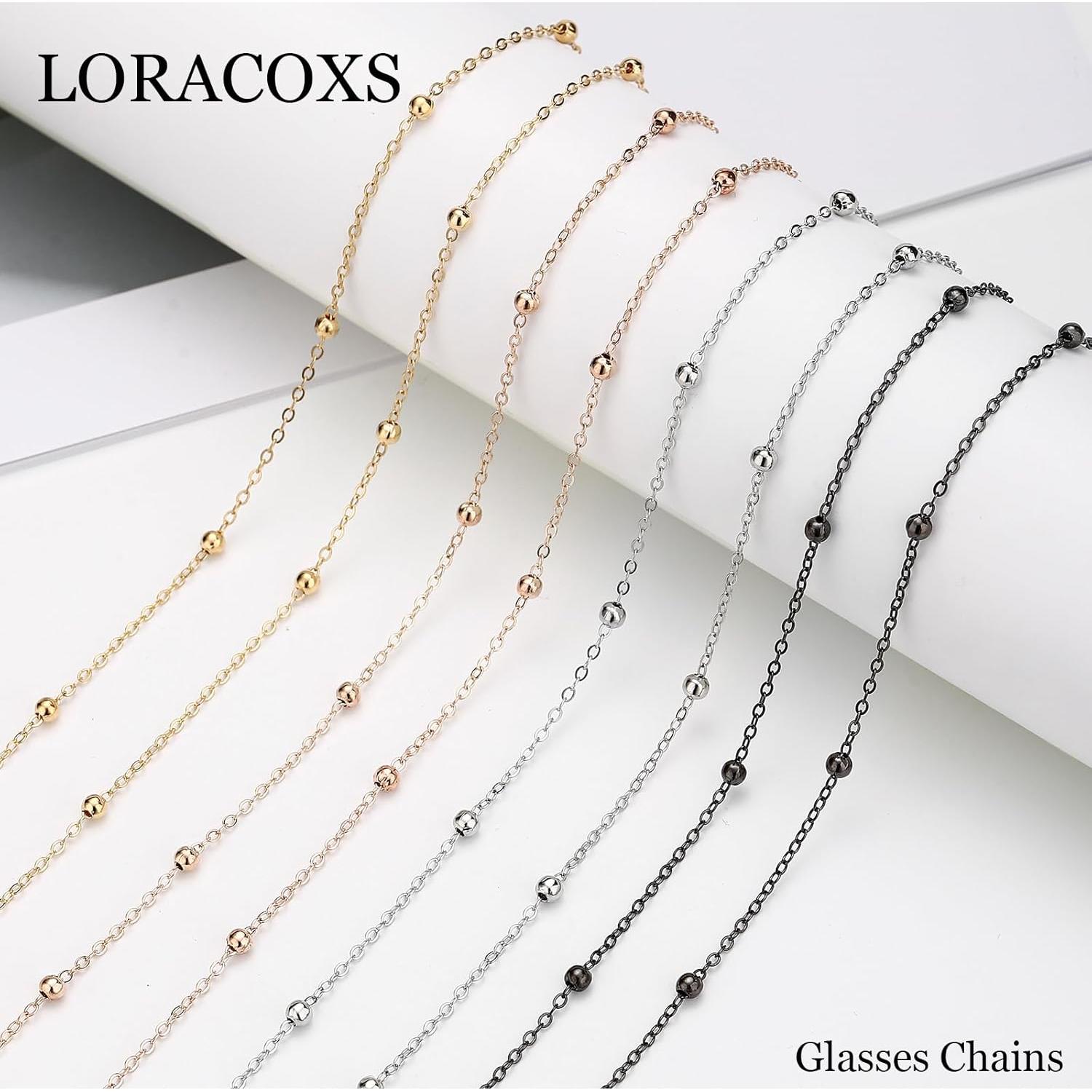 Juego de Cadenas para Gafas 4 Colores - Alta Calidad 70 cm