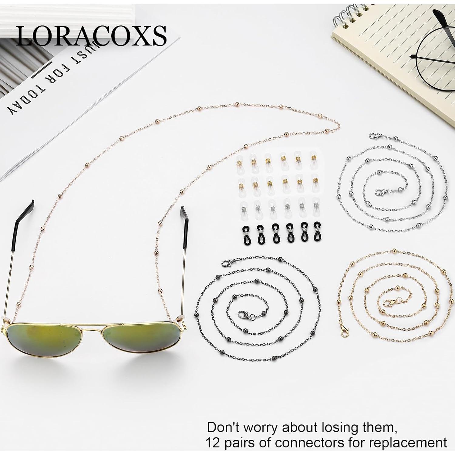 Juego de Cadenas para Gafas 4 Colores - Alta Calidad 70 cm