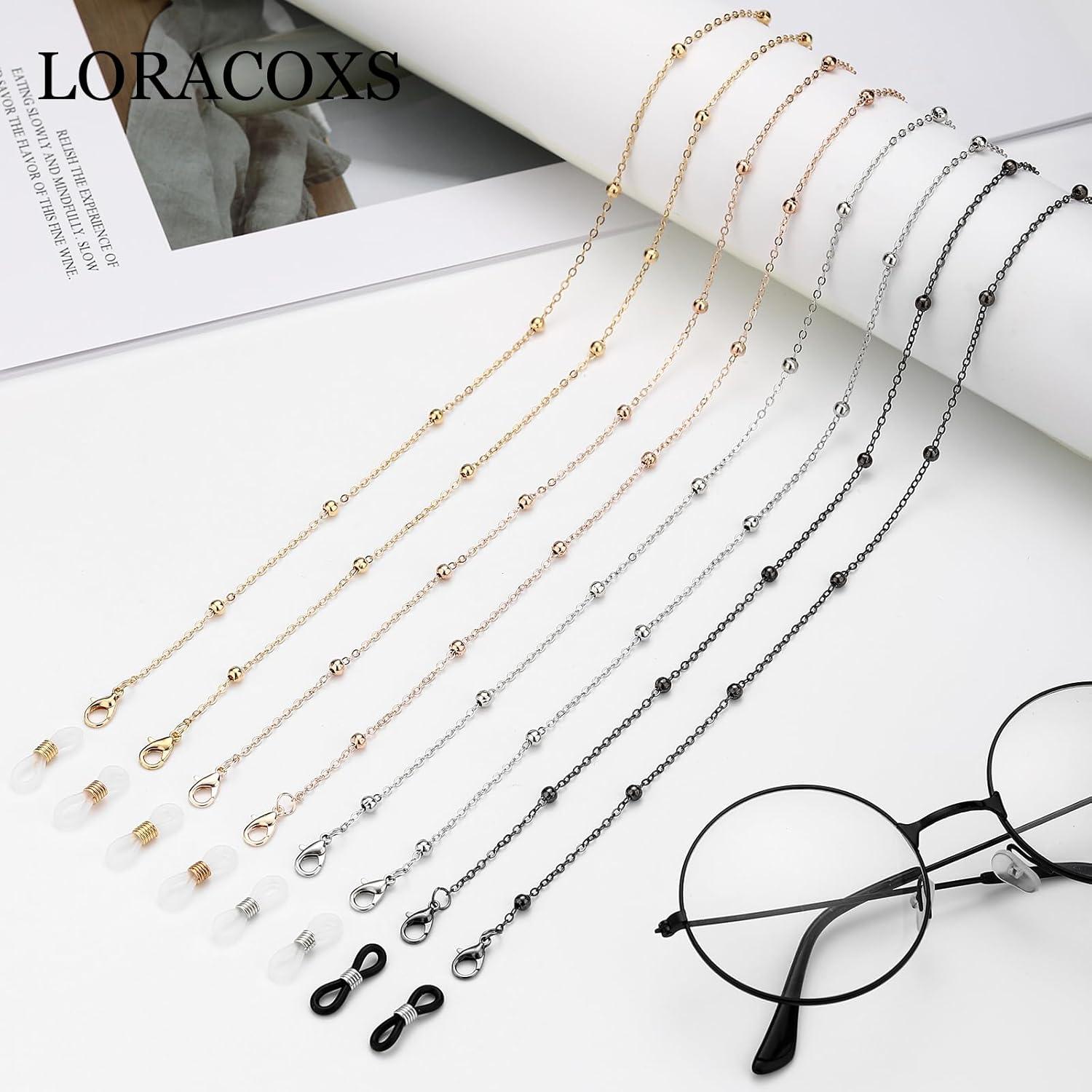 Juego de Cadenas para Gafas 4 Colores - Alta Calidad 70 cm