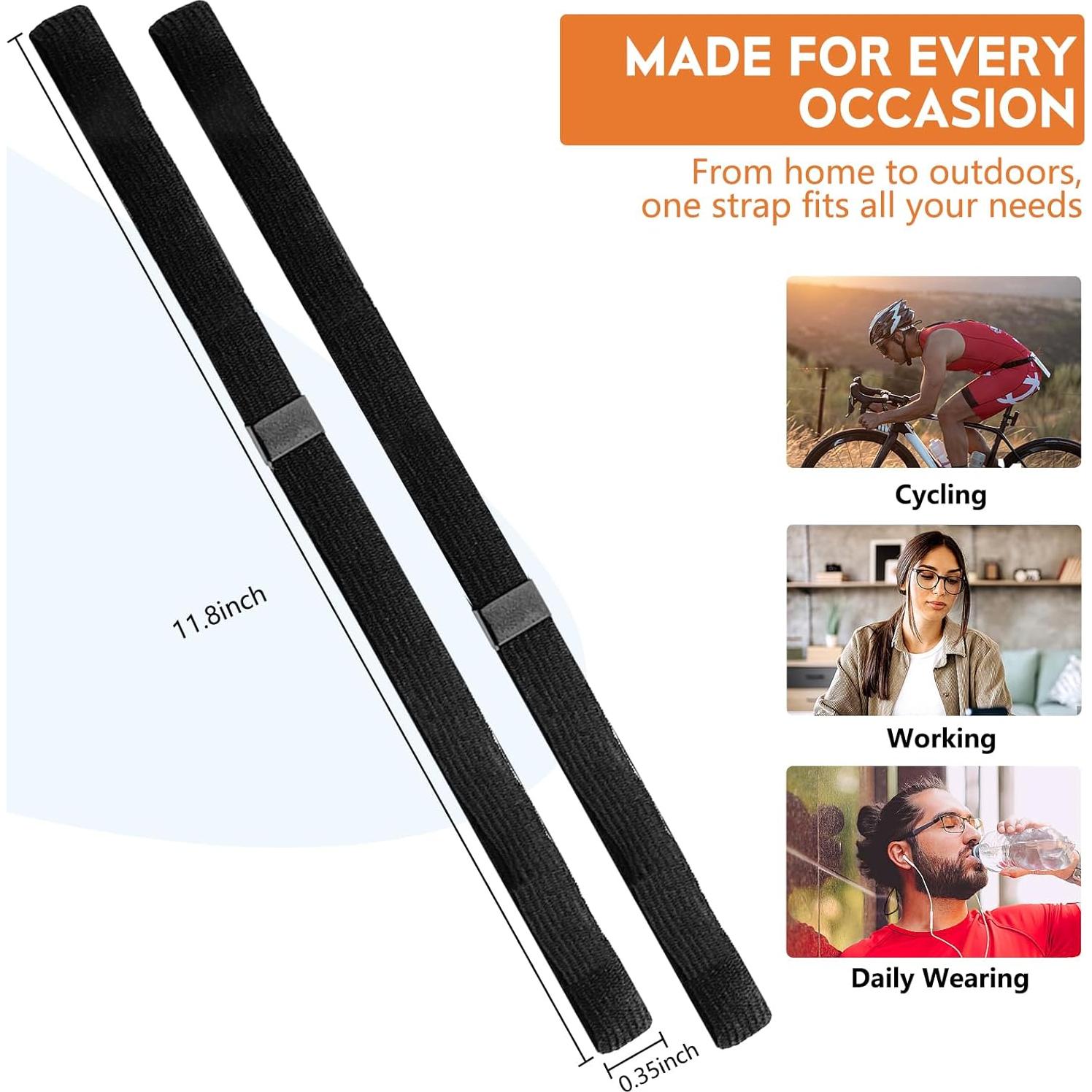 Correa Ajustable para Gafas TYTDOUTER - Paquete de 3 Negras 54 cm