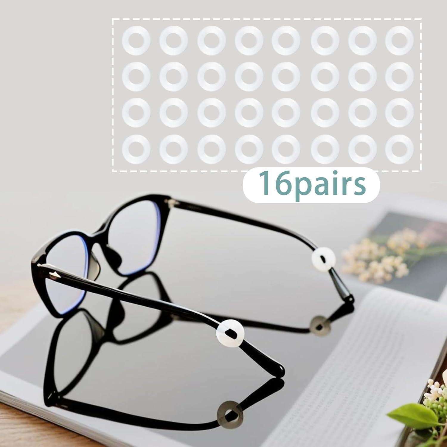 Ganchos de Silicona Antideslizantes para Gafas - 16 Pares