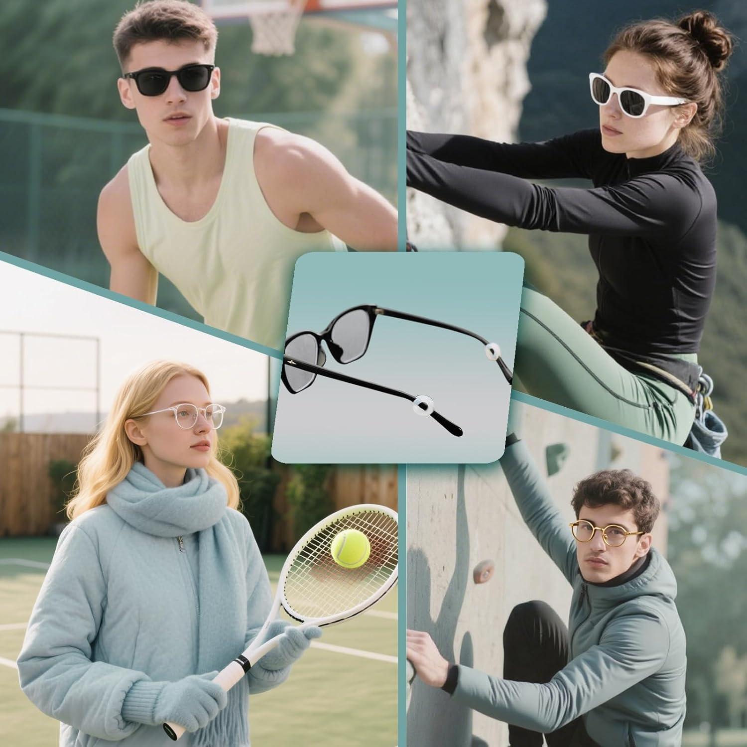 Ganchos de Silicona Antideslizantes para Gafas - 16 Pares