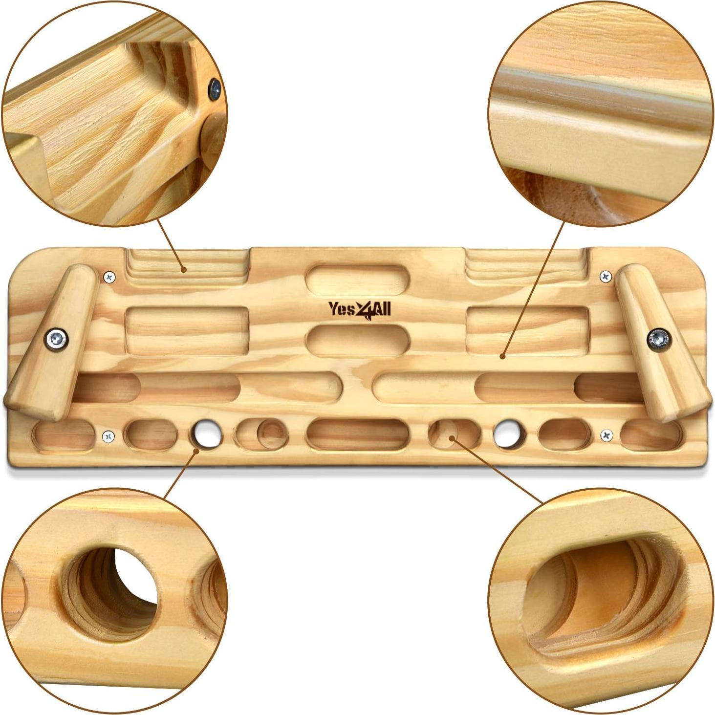 Yes4All Tabla de Escalada de Madera - Fortalece Dedos y Agarre