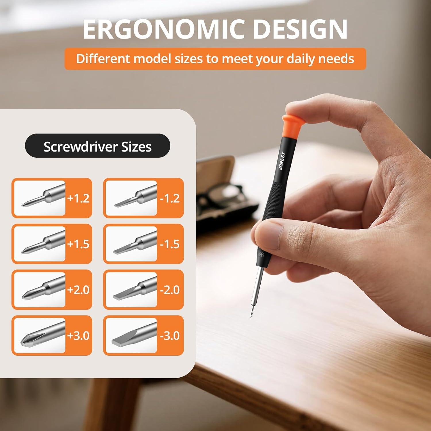 Kit de Reparación de Gafas JOREST con Herramientas y Accesorios