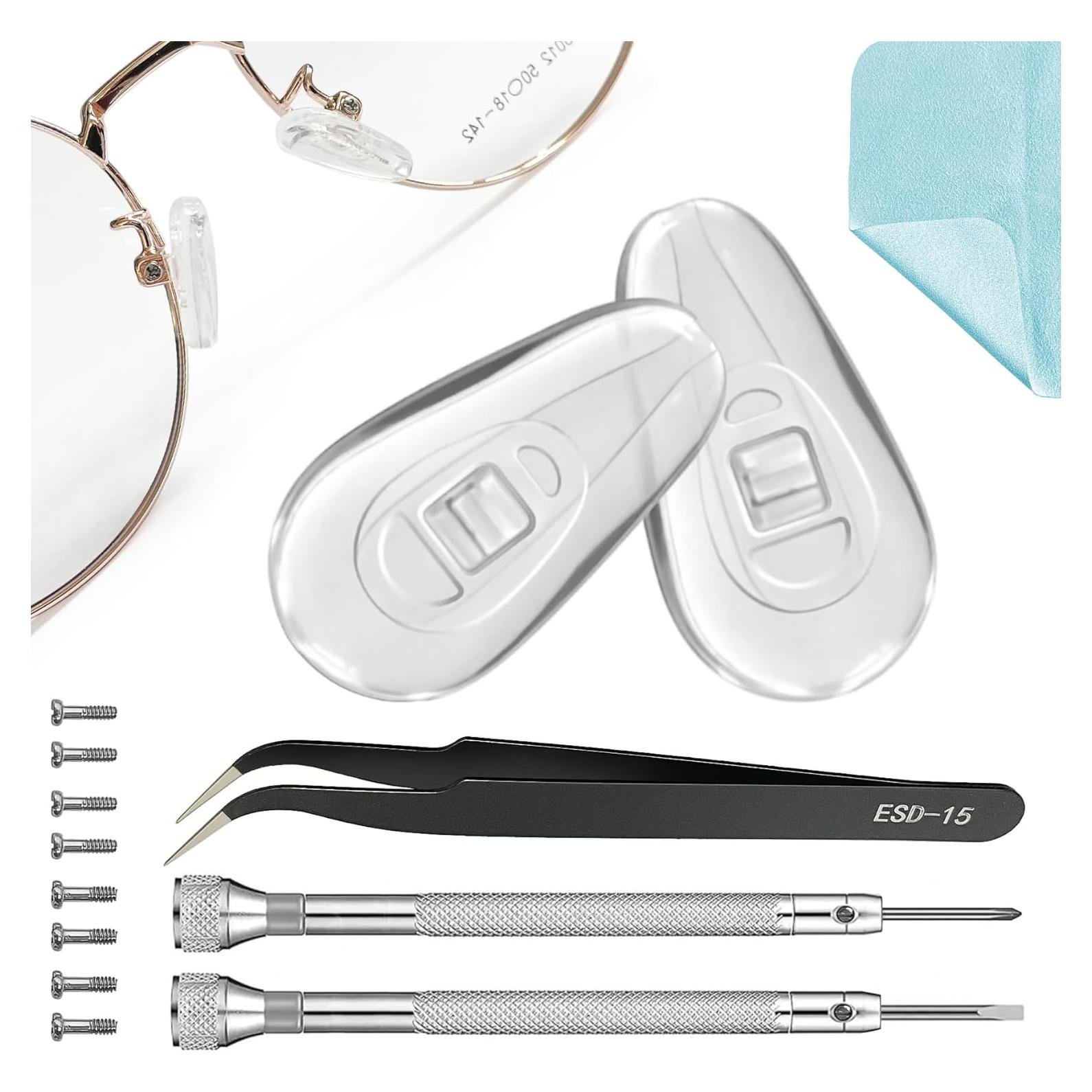 5 Pares Almohadillas de Silicona Ptslkhn para Gafas - Antideslizantes