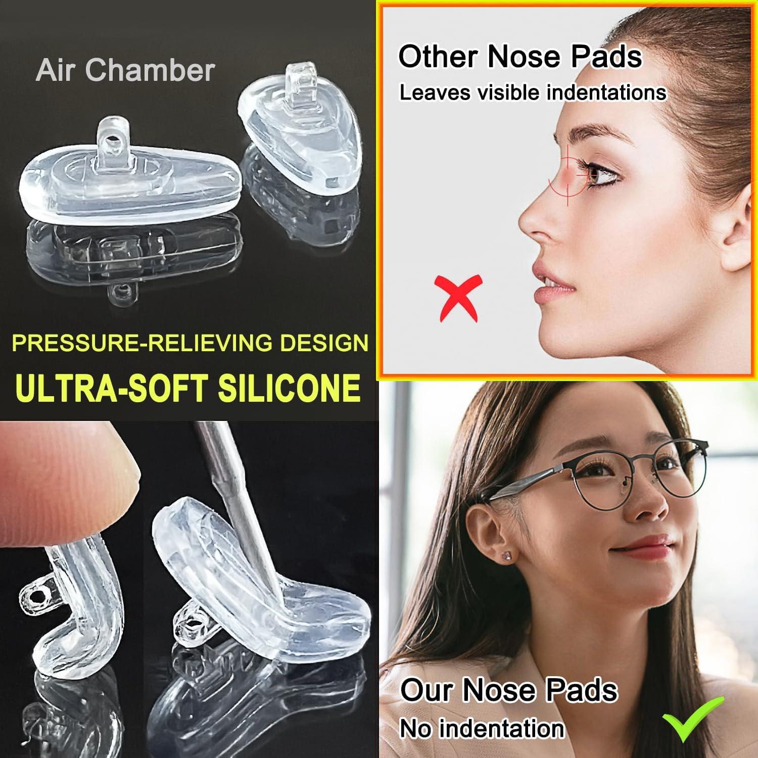 5 Pares Almohadillas de Silicona Ptslkhn para Gafas - Antideslizantes