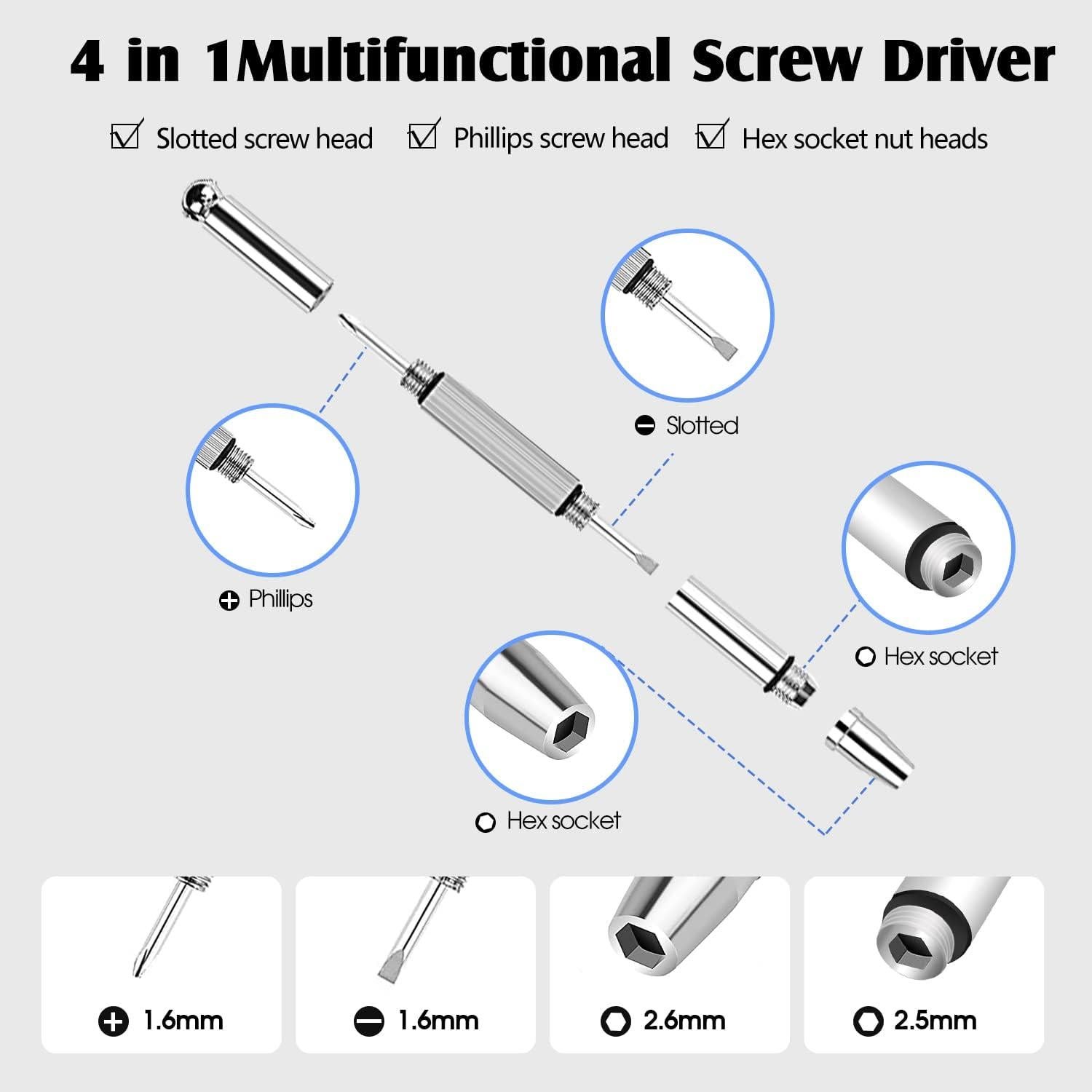 Kit de Reparación de Gafas Kingsdun 1100 Piezas con Destornilladores