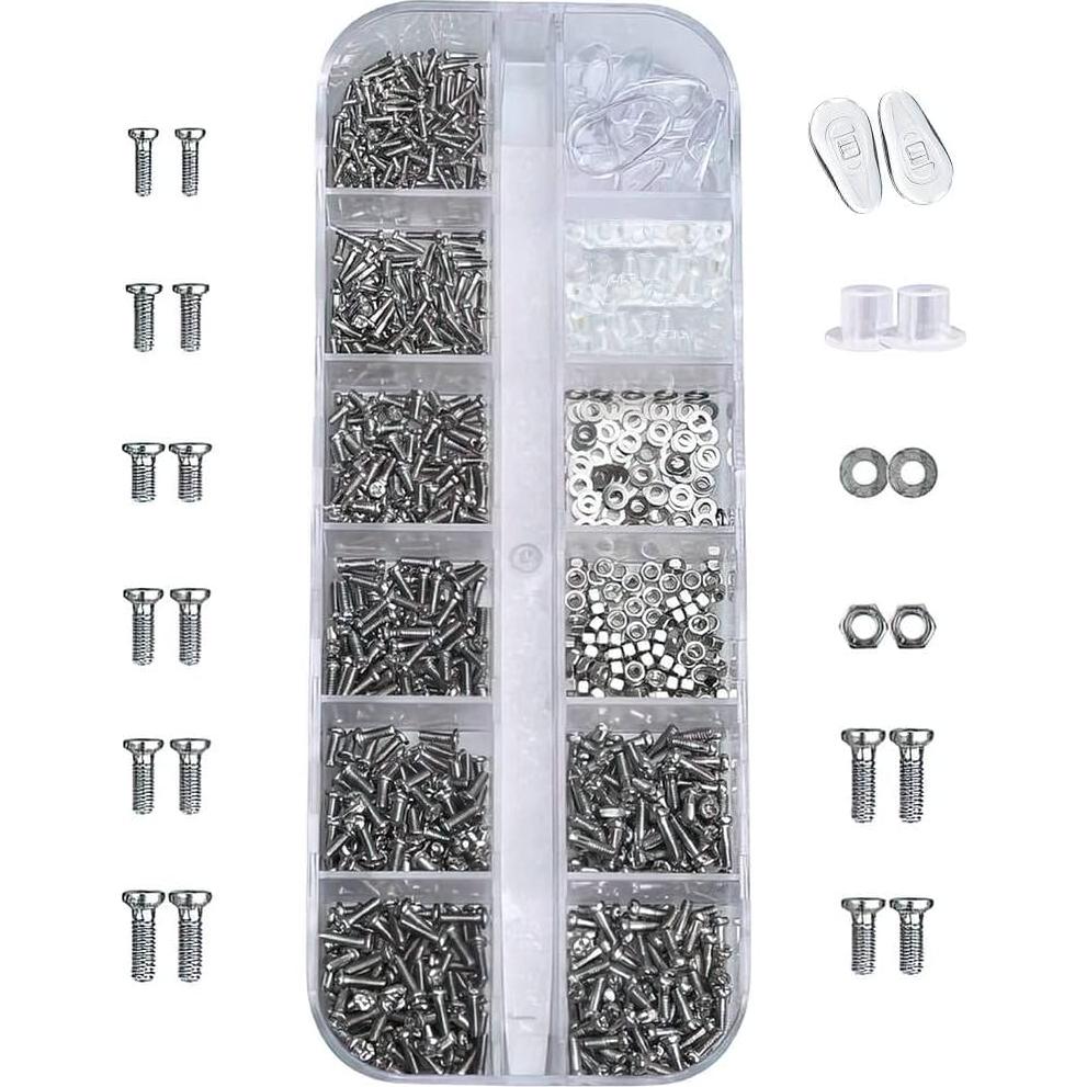 Kit de Reparación de Gafas Kingsdun 1100 Piezas con Destornilladores