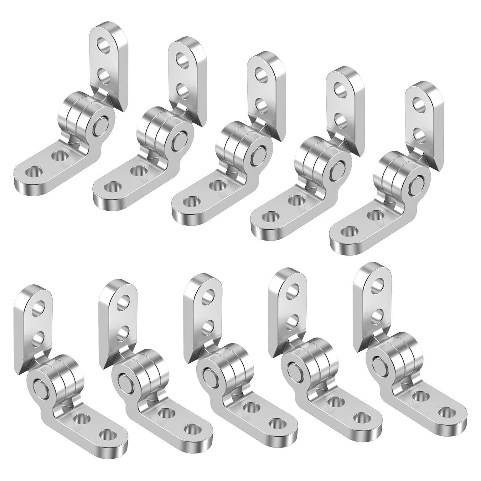 Kit de 10 Bisagras de Gafas KishYa Acero Inoxidable Plateado