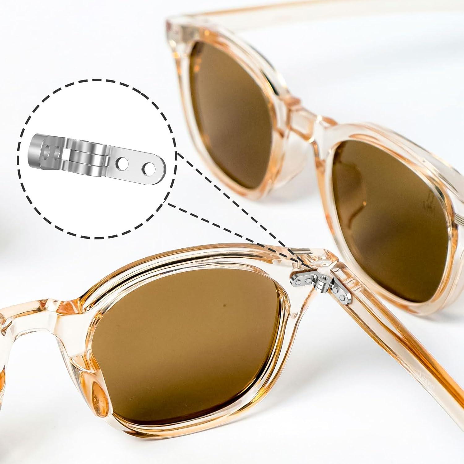 Kit de 10 Bisagras de Gafas KishYa Acero Inoxidable Plateado