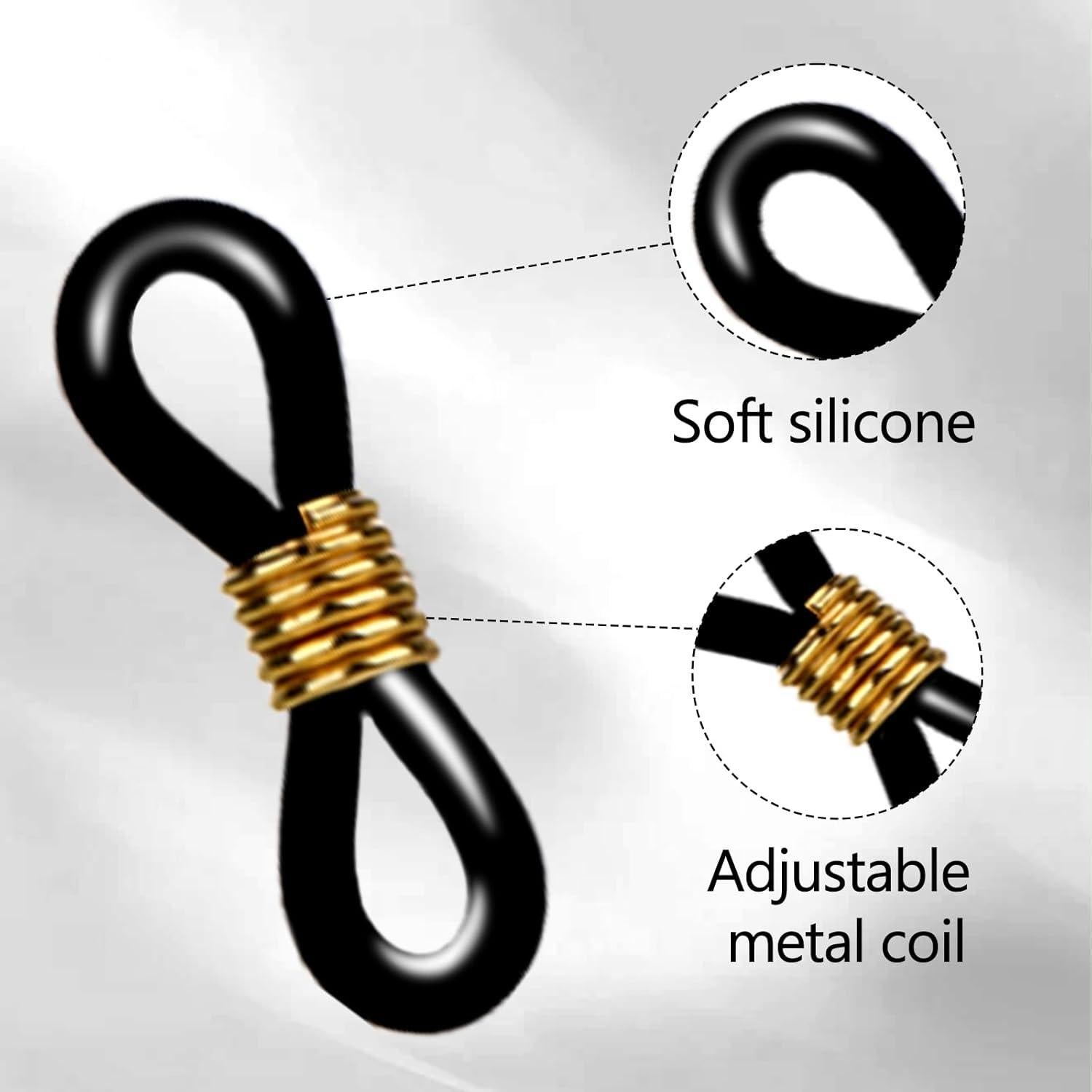 Conector de Cadena para Gafas JIYIN Pack 40 Piezas Silicona