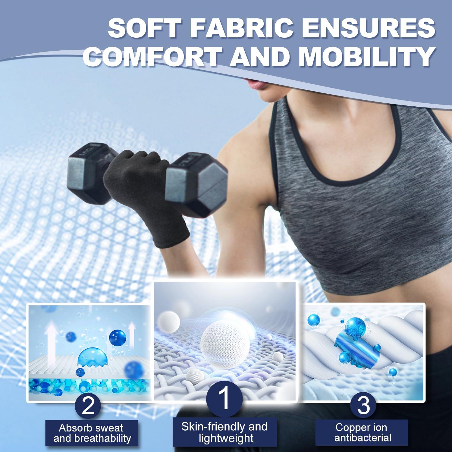 Guantes de Compresión de Cobre DRNAIETY para Artritis - Mediano