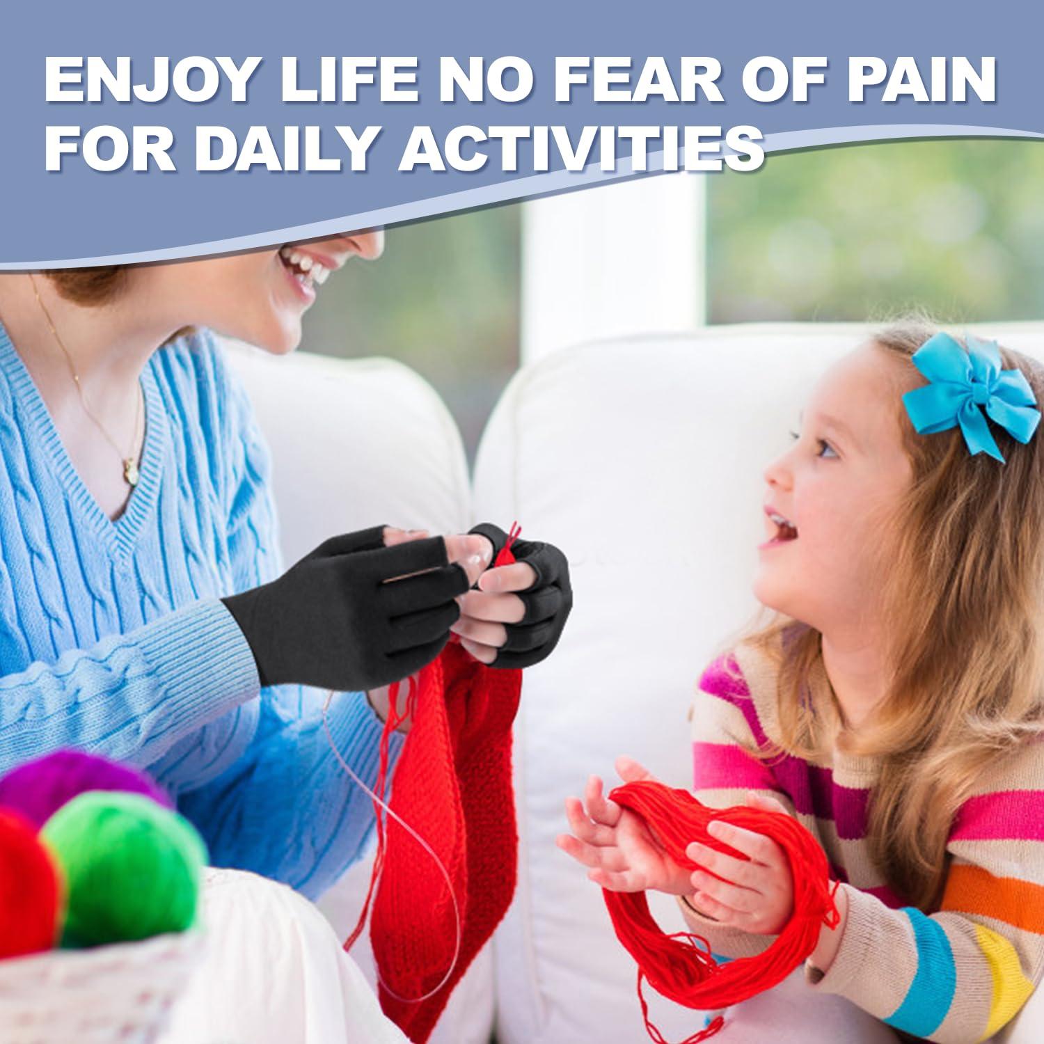 Guantes de Compresión de Cobre DRNAIETY para Artritis - Mediano