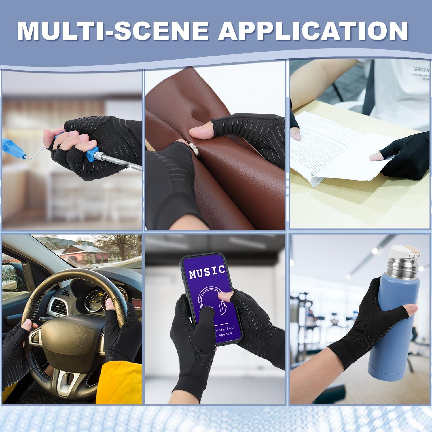 Guantes de Compresión de Cobre DRNAIETY para Artritis - Mediano