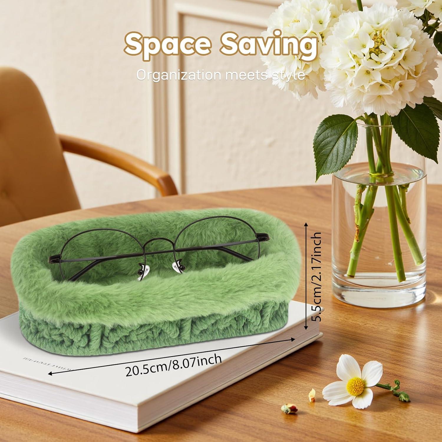 Soporte para Gafas OPULANE Verde Terciopelo Antirayaduras
