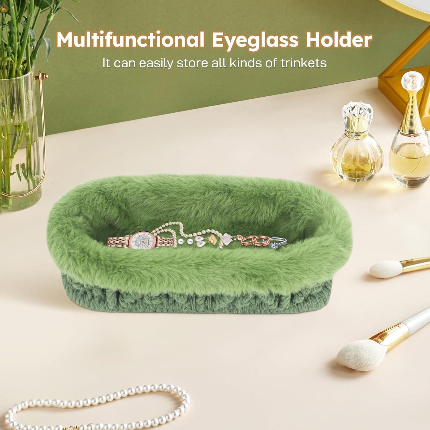 Soporte para Gafas OPULANE Verde Terciopelo Antirayaduras