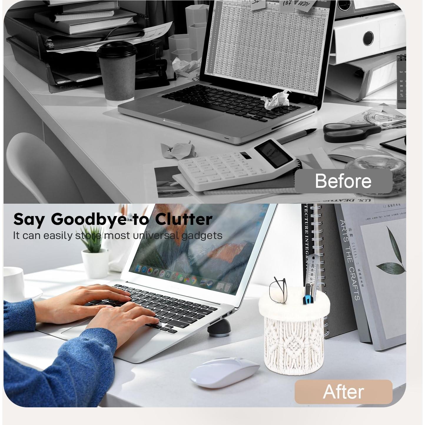 Soporte para Gafas 2 en 1 Beige - Organizador Antirayaduras