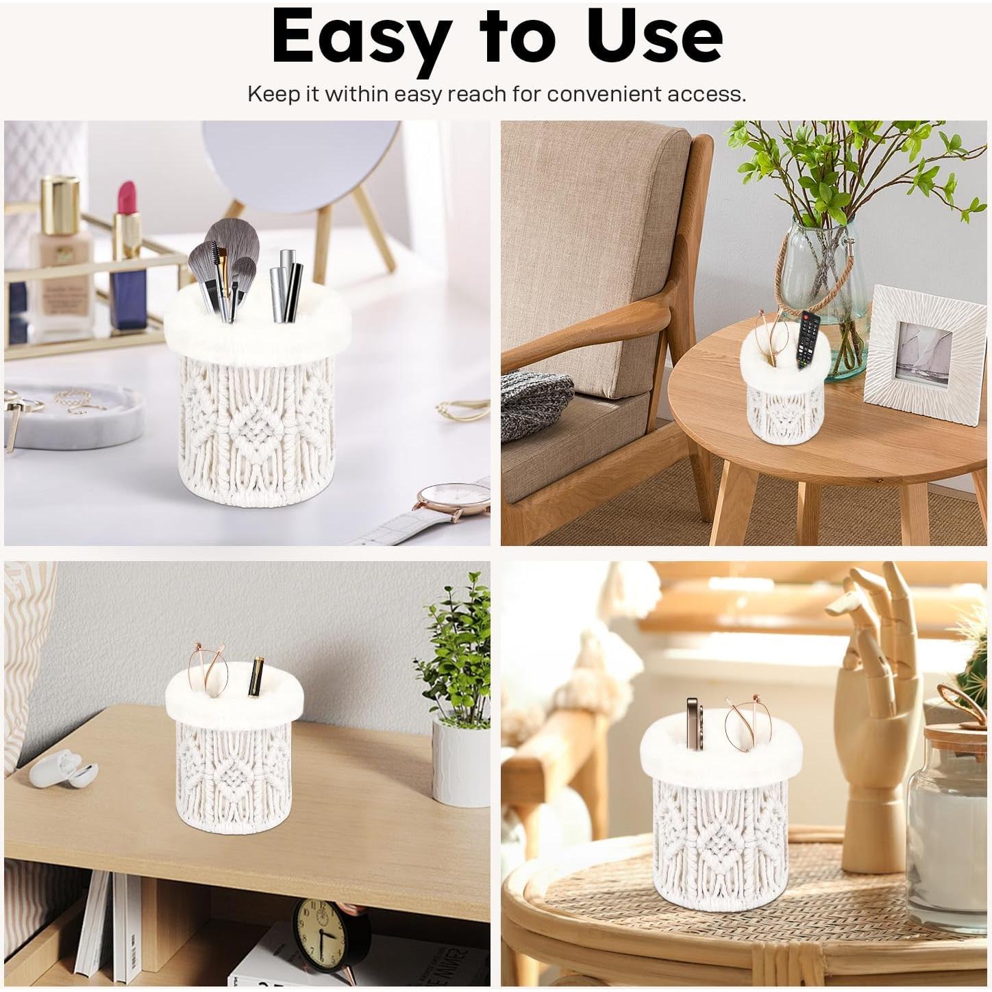 Soporte para Gafas 2 en 1 Beige - Organizador Antirayaduras