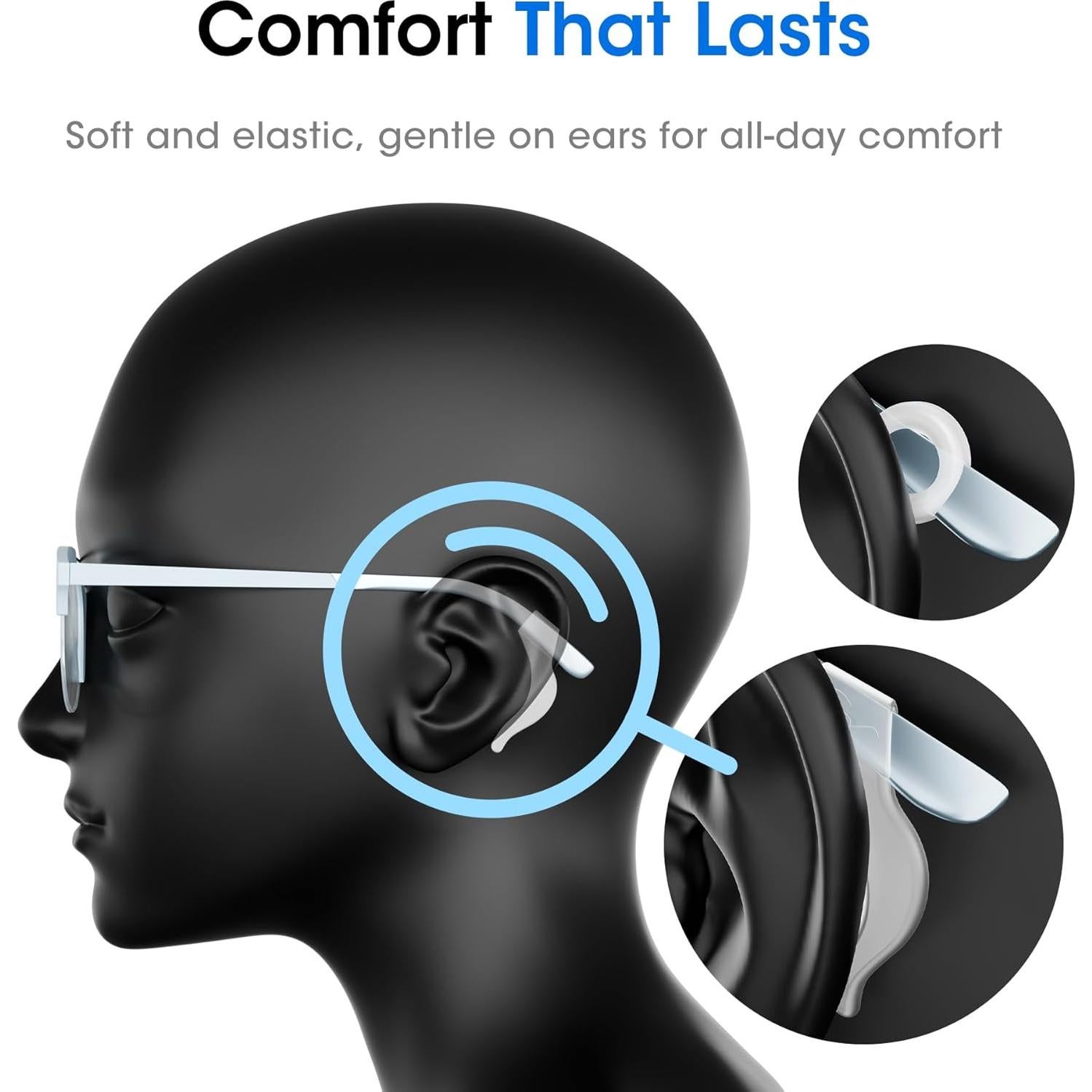 20 Pares de Ganchos de Silicona Antideslizantes Howdonsi