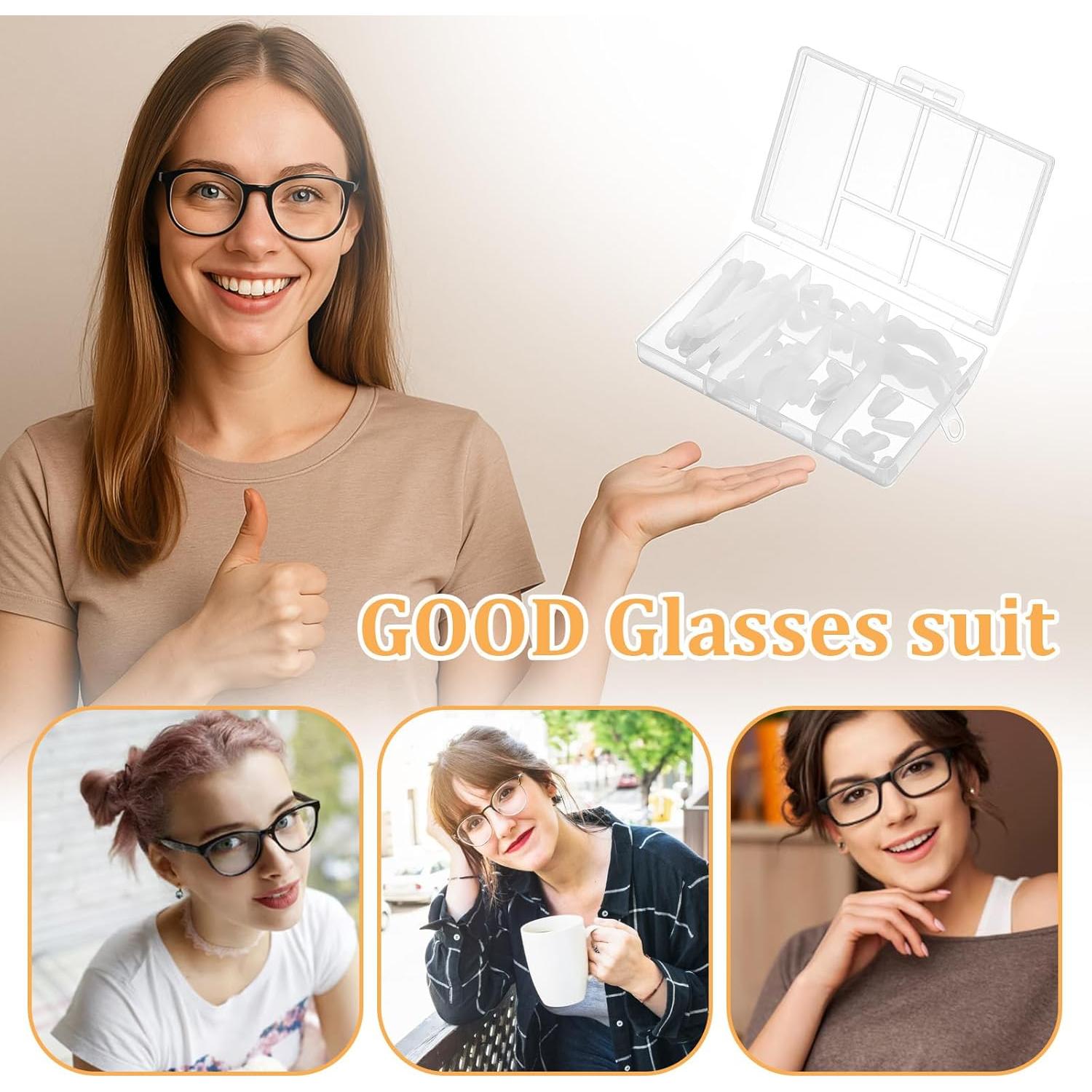 50 Piezas Retenedores de Gafas Silicona Bruislard Antideslizantes