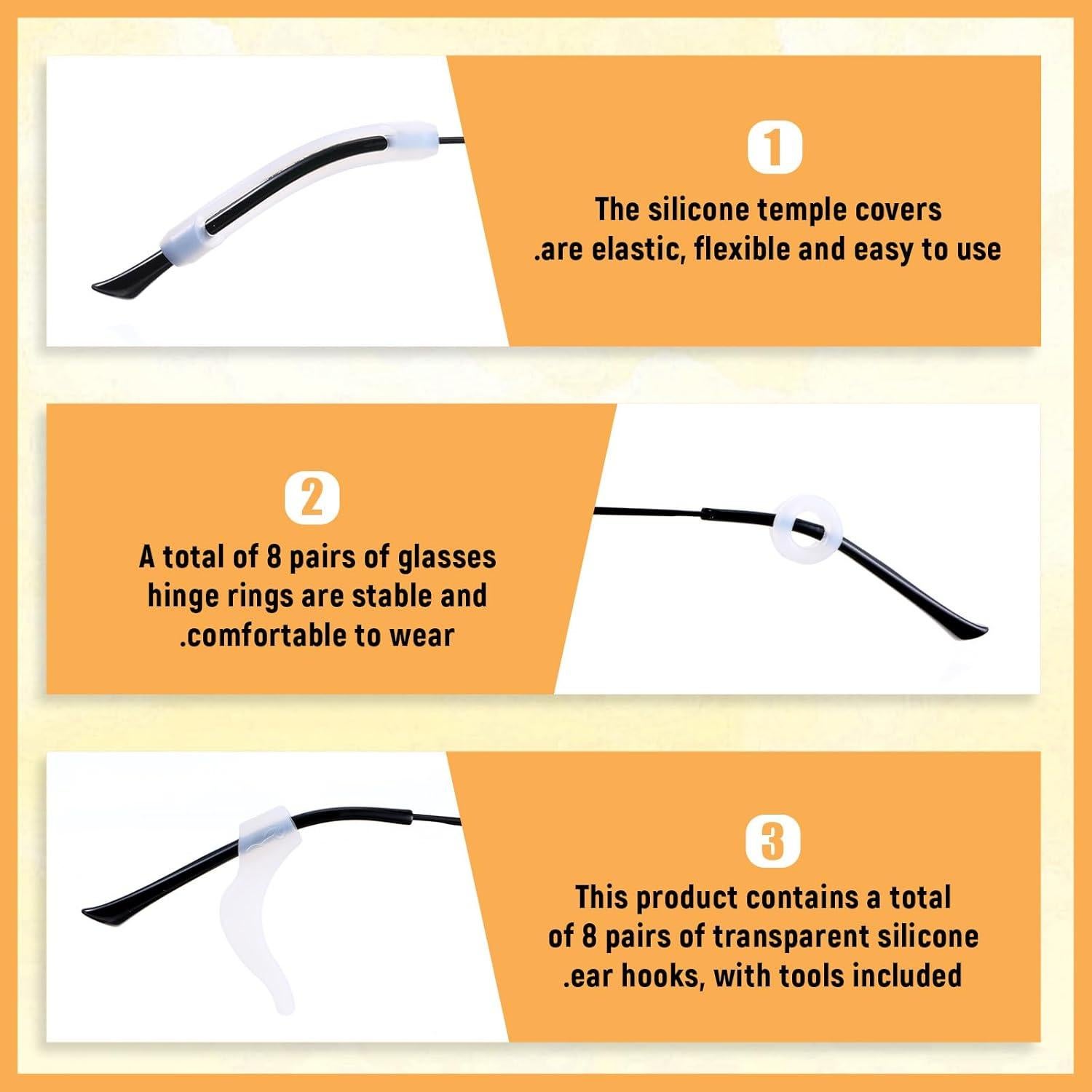 50 Piezas Retenedores de Gafas Silicona Bruislard Antideslizantes