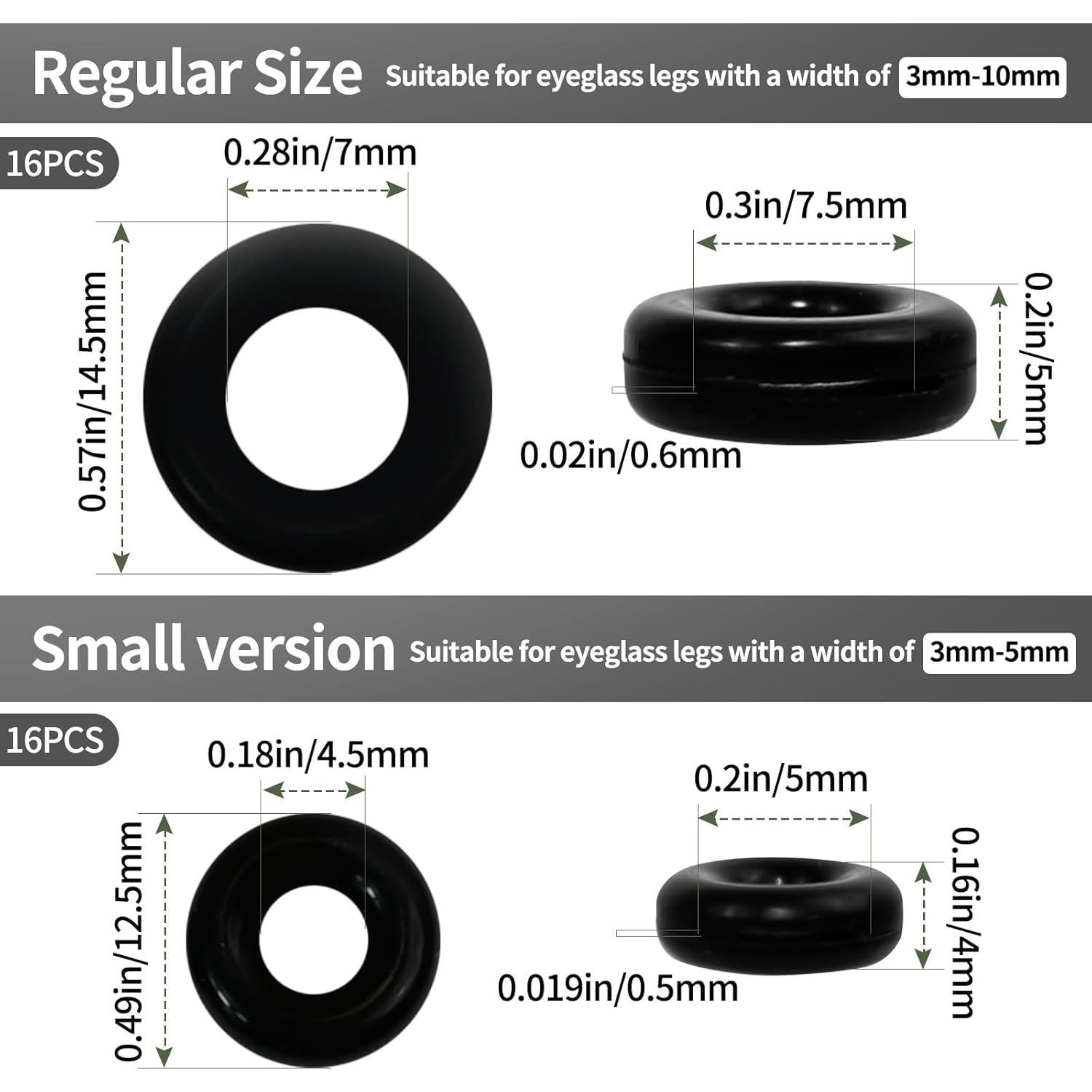 Conjunto de 32 Retenedores de Gafas de Silicona Antideslizantes