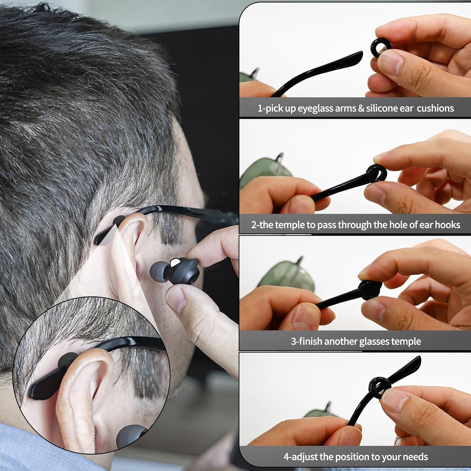 Conjunto de 32 Retenedores de Gafas de Silicona Antideslizantes