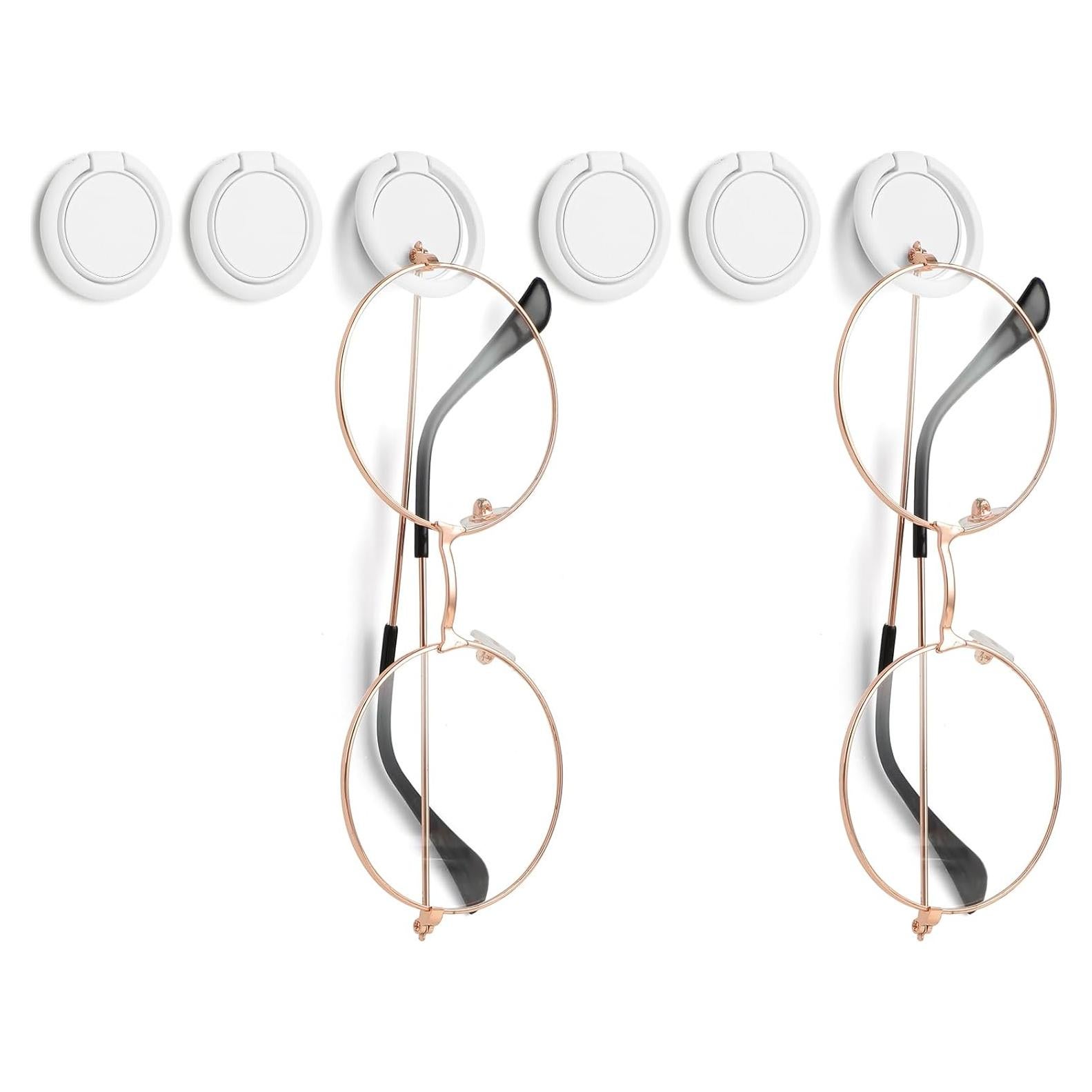 Soporte Adhesivo para Gafas Ymapinc 6 Piezas Blanco Plegable