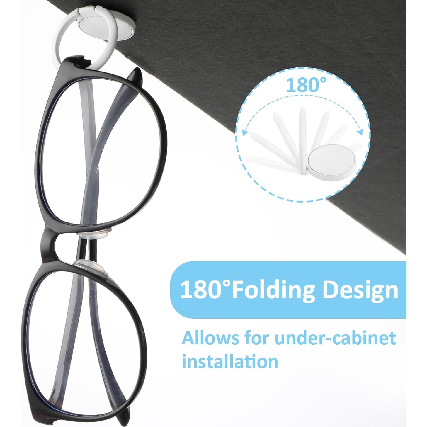 Soporte Adhesivo para Gafas Ymapinc 6 Piezas Blanco Plegable