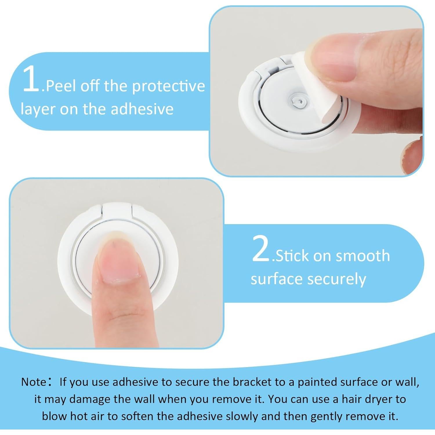 Soporte Adhesivo para Gafas Ymapinc 6 Piezas Blanco Plegable