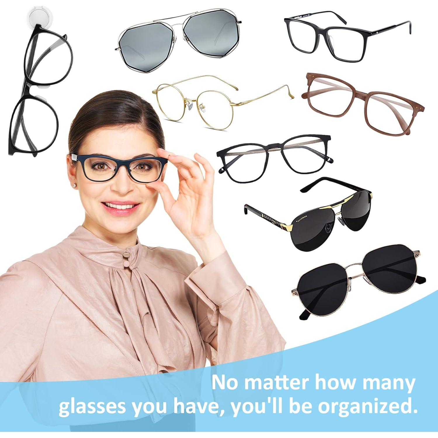 Soporte Adhesivo para Gafas Ymapinc 6 Piezas Blanco Plegable