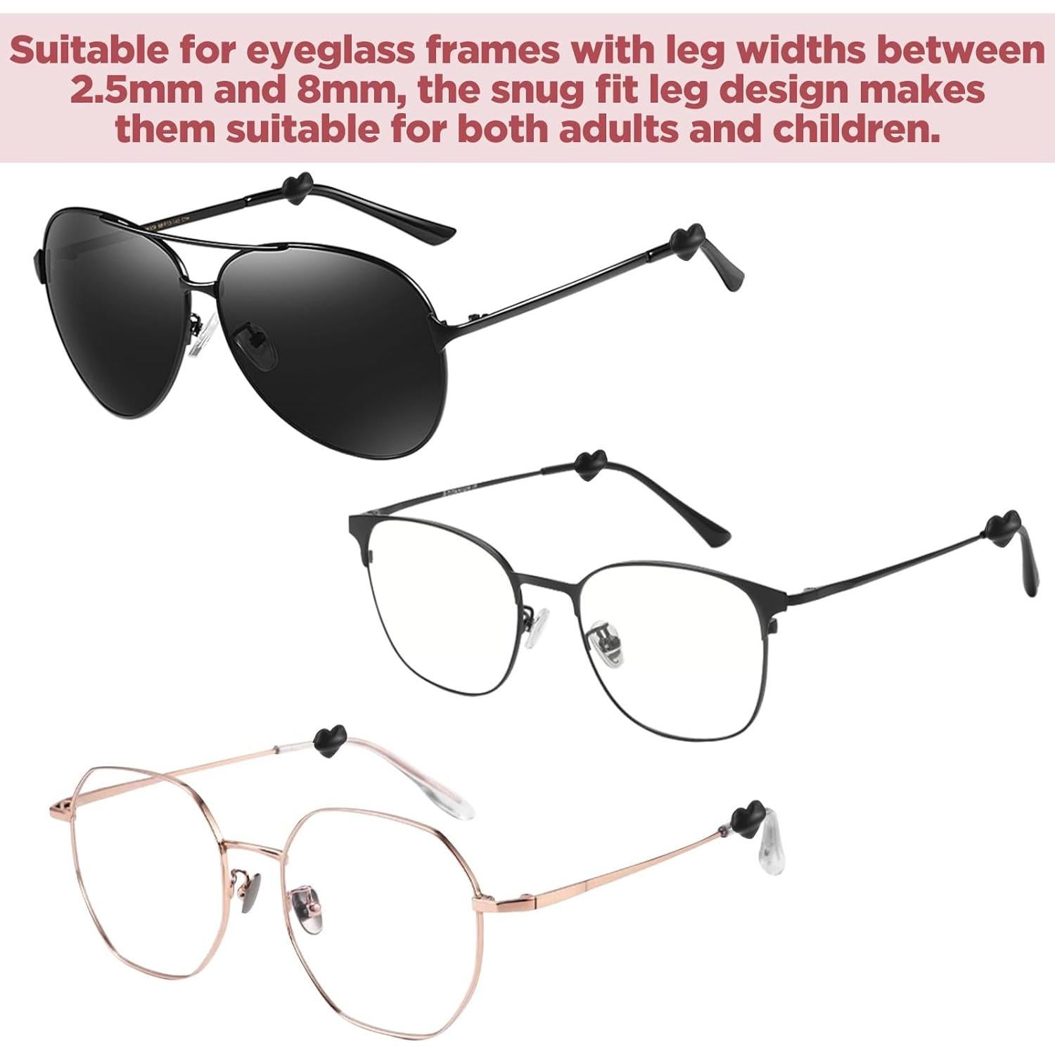 40 Ganchos de Silicona Antideslizantes para Gafas Sorcristy