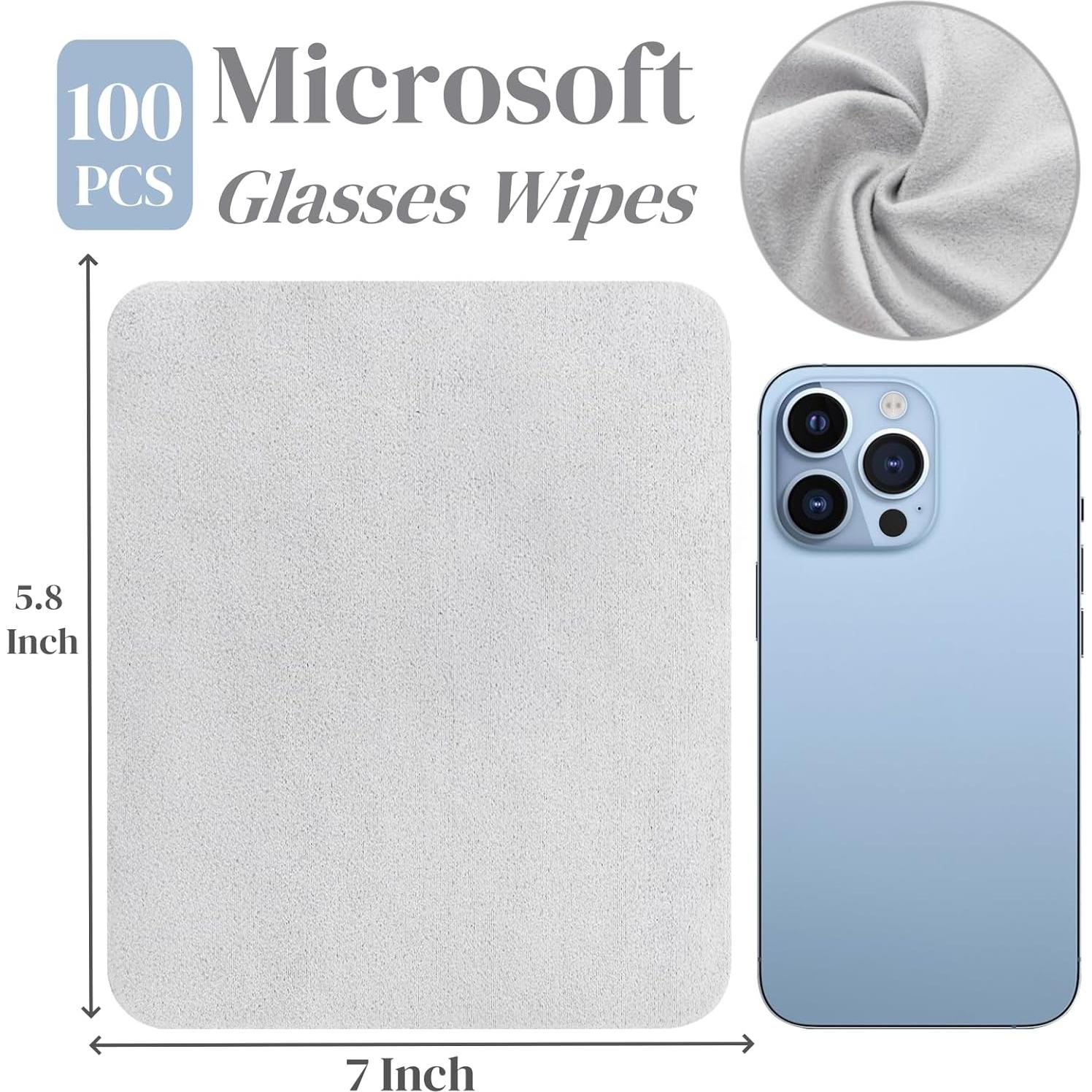 Paquete de 100 paños de limpieza Eorbow 17.78x15.24 cm gris