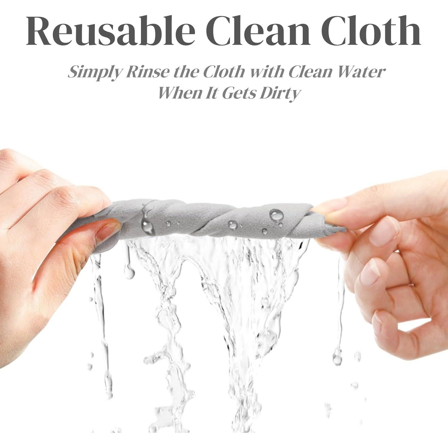 Paquete de 100 paños de limpieza Eorbow 17.78x15.24 cm gris