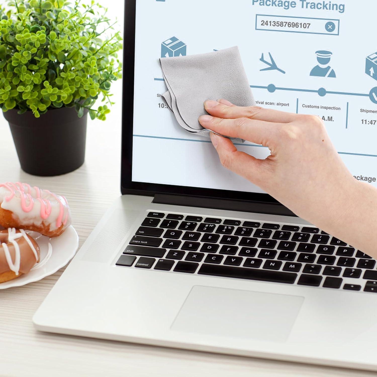 Paquete de 100 paños de limpieza Eorbow 17.78x15.24 cm gris