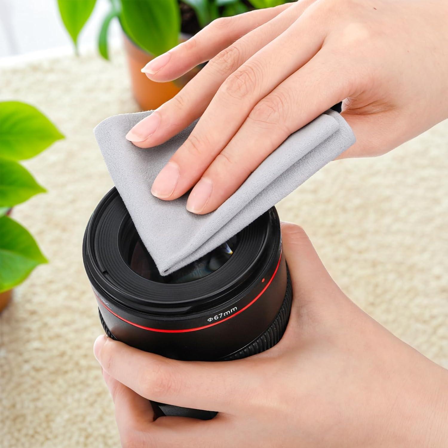 Paquete de 100 paños de limpieza Eorbow 17.78x15.24 cm gris