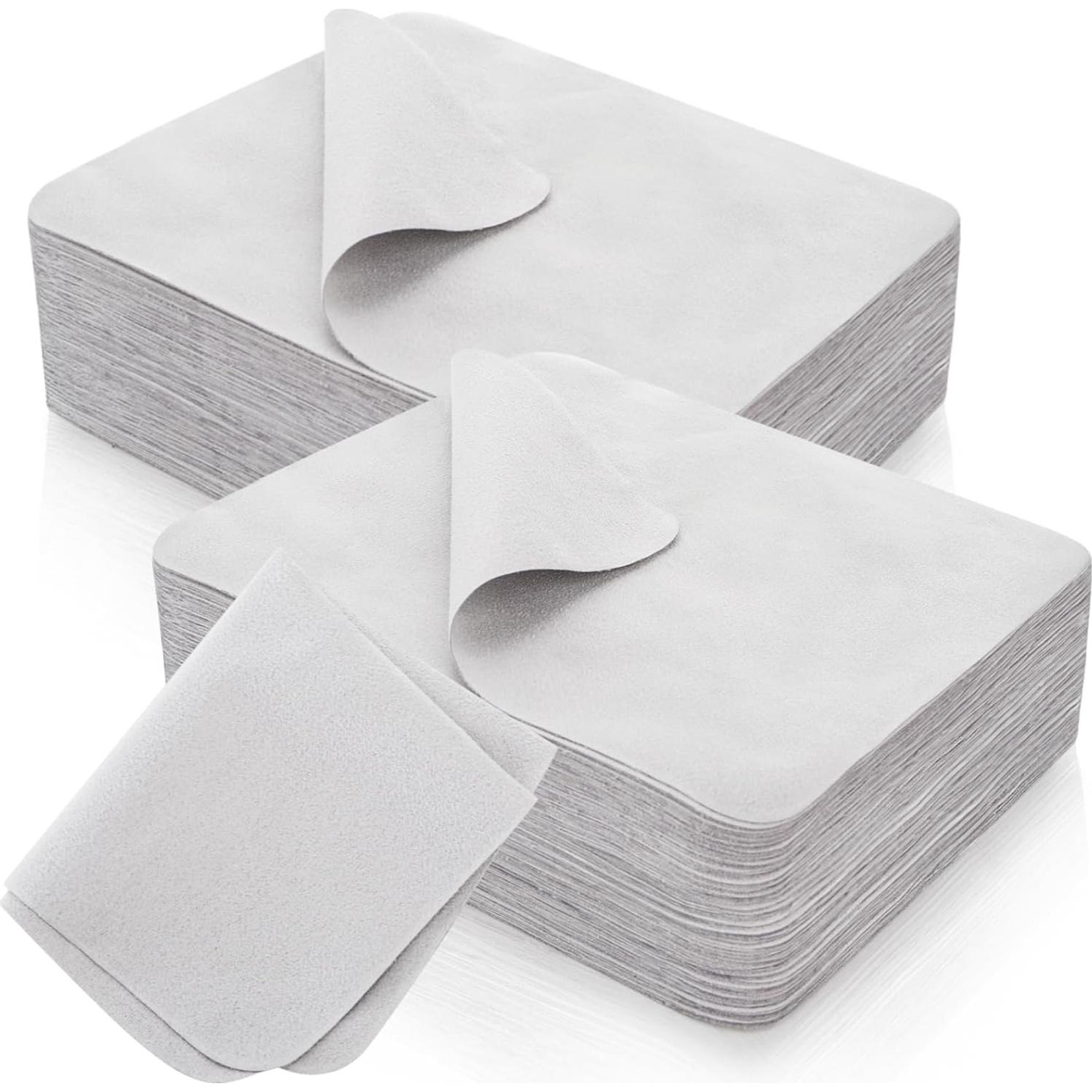 Paquete de 100 paños de limpieza Eorbow 17.78x15.24 cm gris