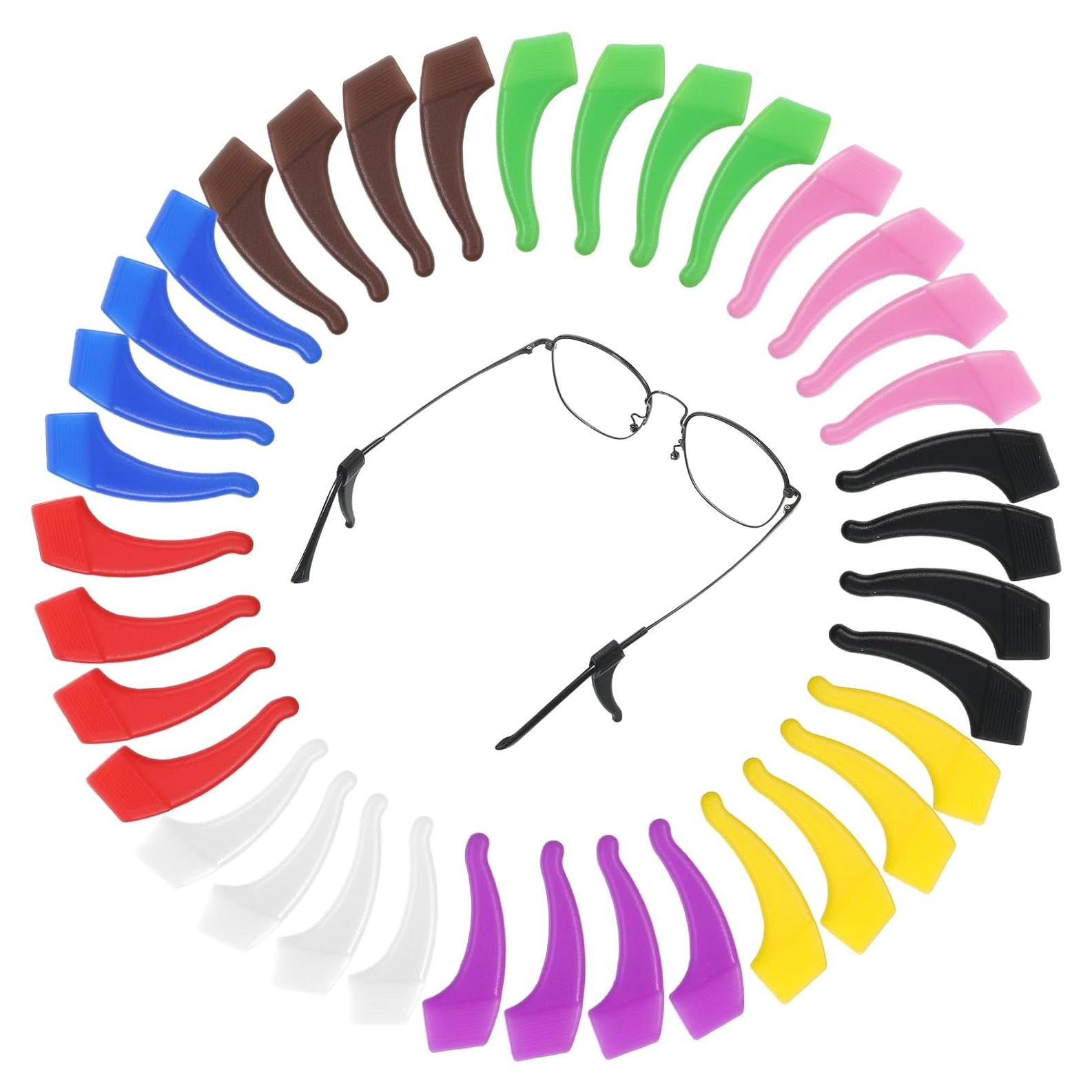 Ganchos de Gafas de Silicona Tweruna - 18 Pares Multicolor