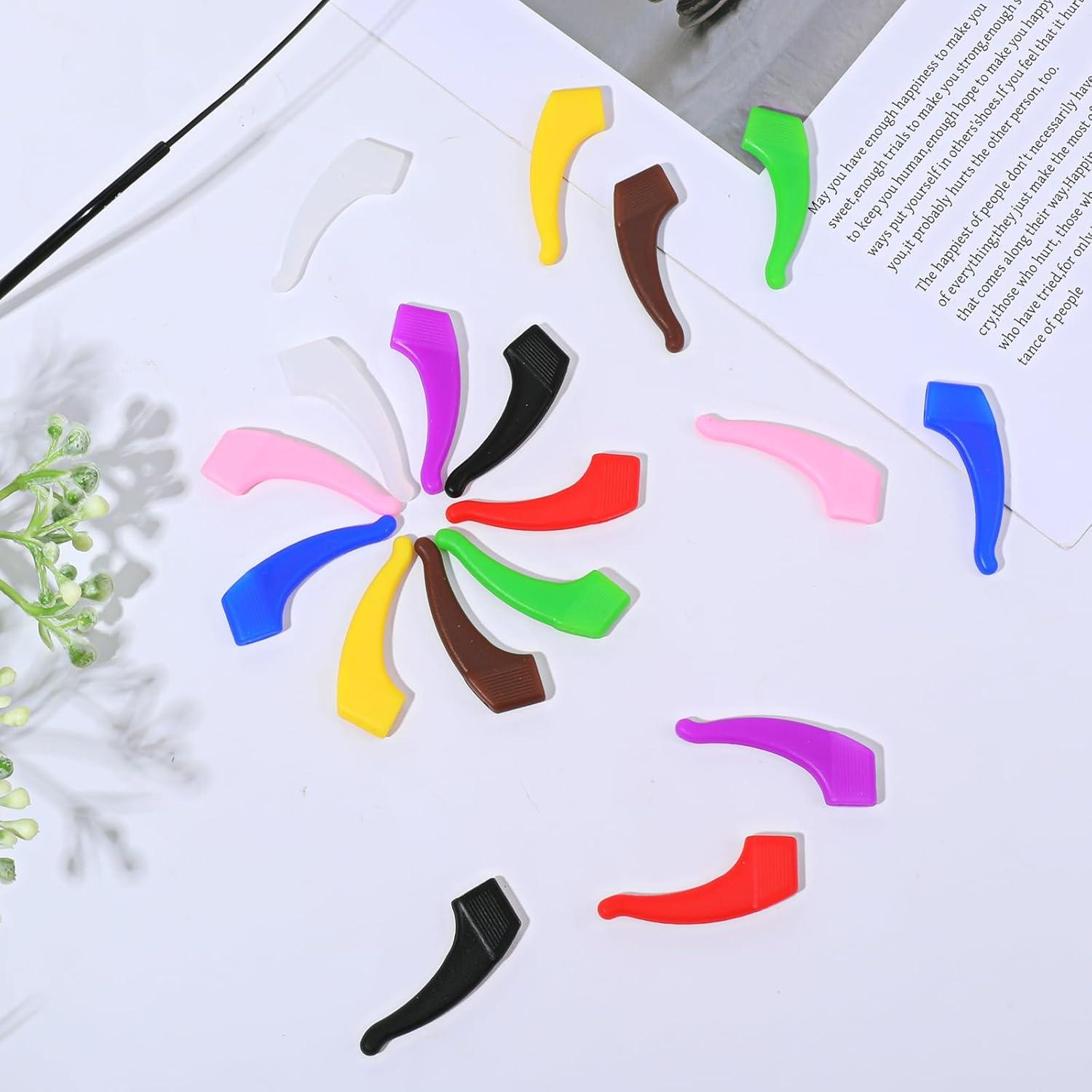 Ganchos de Gafas de Silicona Tweruna - 18 Pares Multicolor