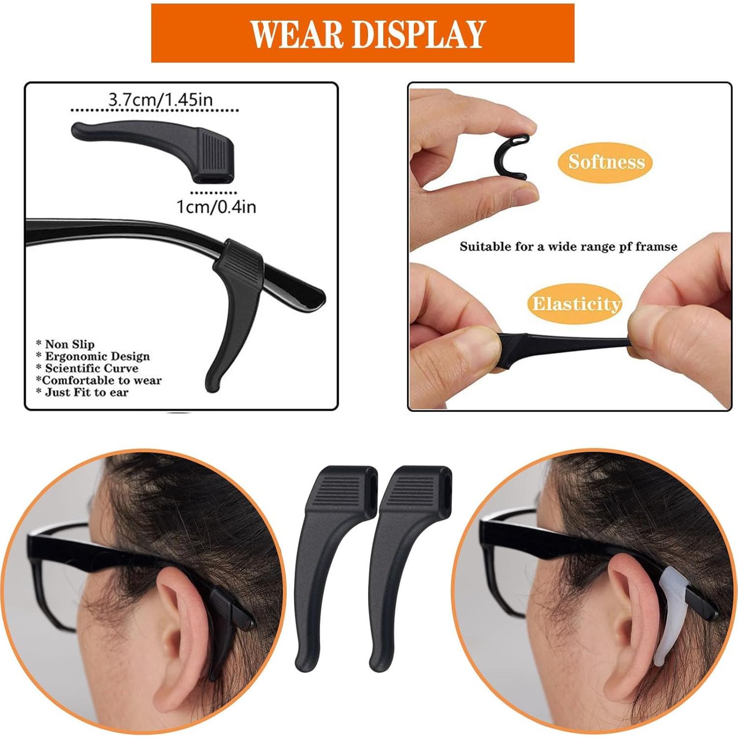 56 Gafas Clip Antideslizante Silicona AZFVBQL para Gafas