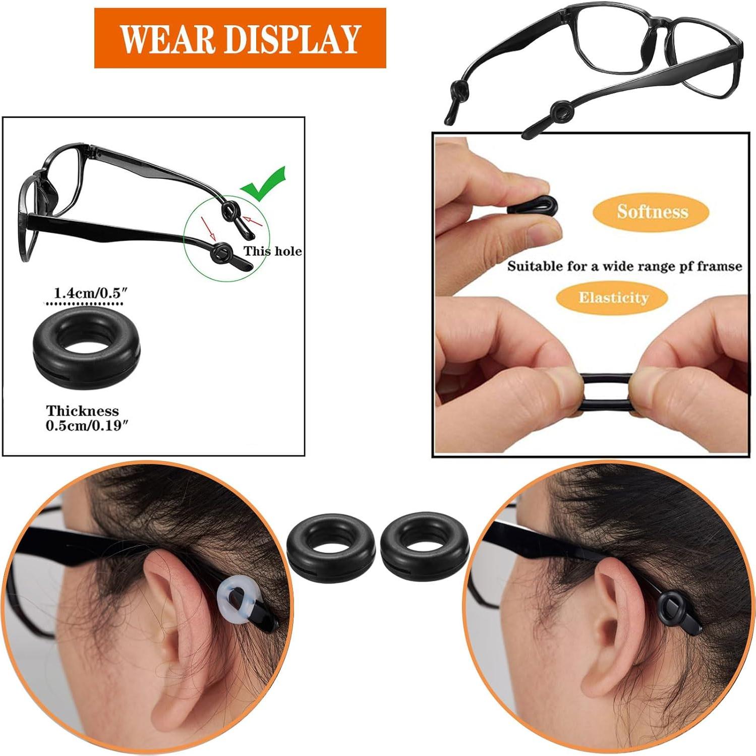 56 Gafas Clip Antideslizante Silicona AZFVBQL para Gafas