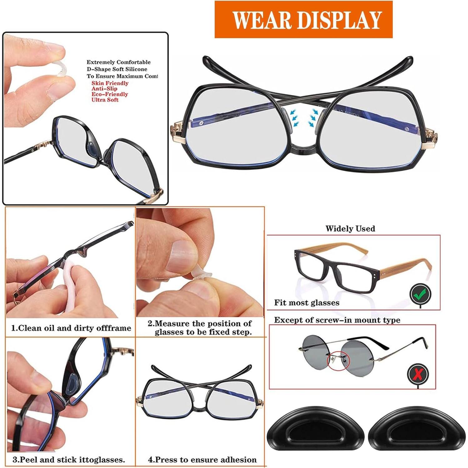 56 Gafas Clip Antideslizante Silicona AZFVBQL para Gafas