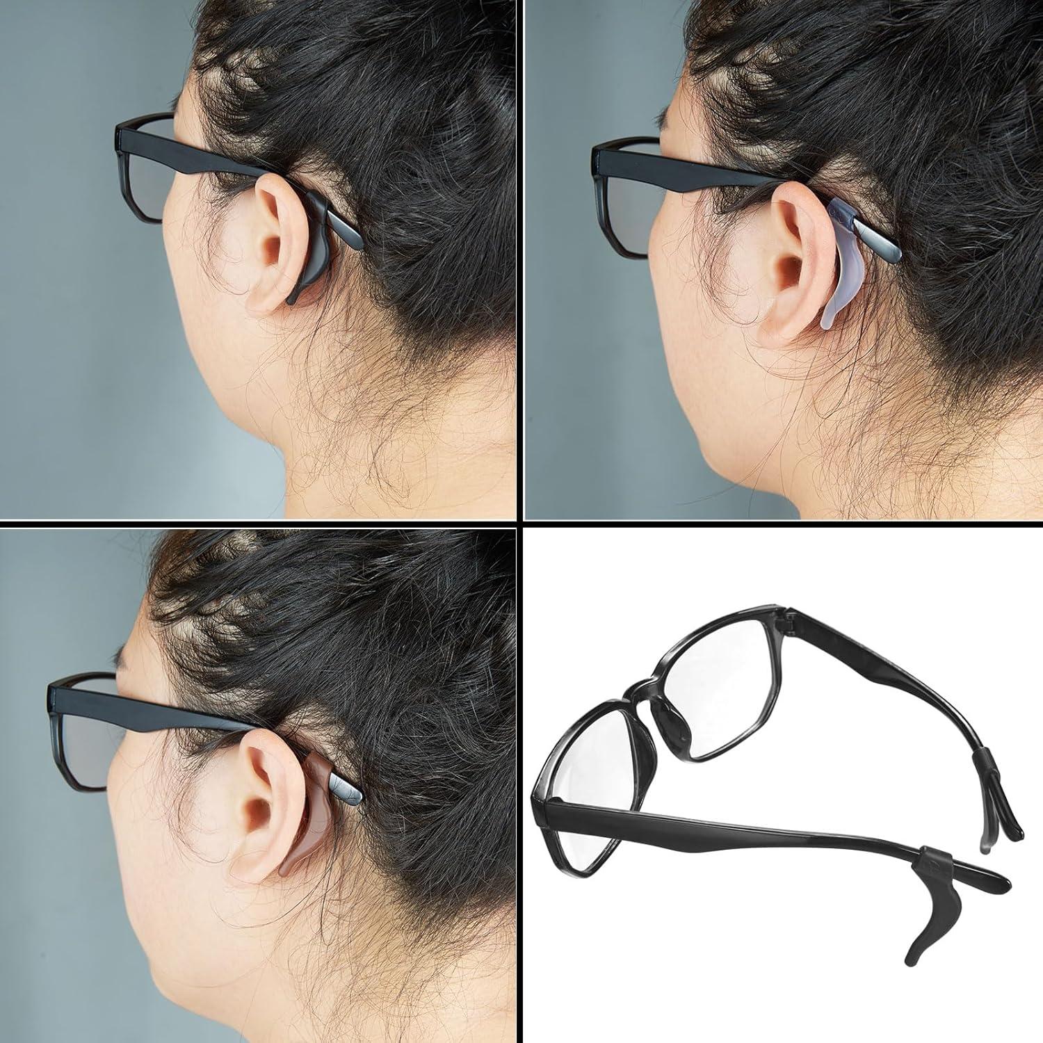 30 Pares Sujetadores de Gafas Antideslizantes AZFVBQL Silicona