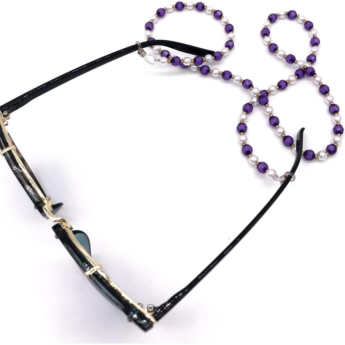 Cadena de Gafas de Cuentas Outman Morado 63.5 cm