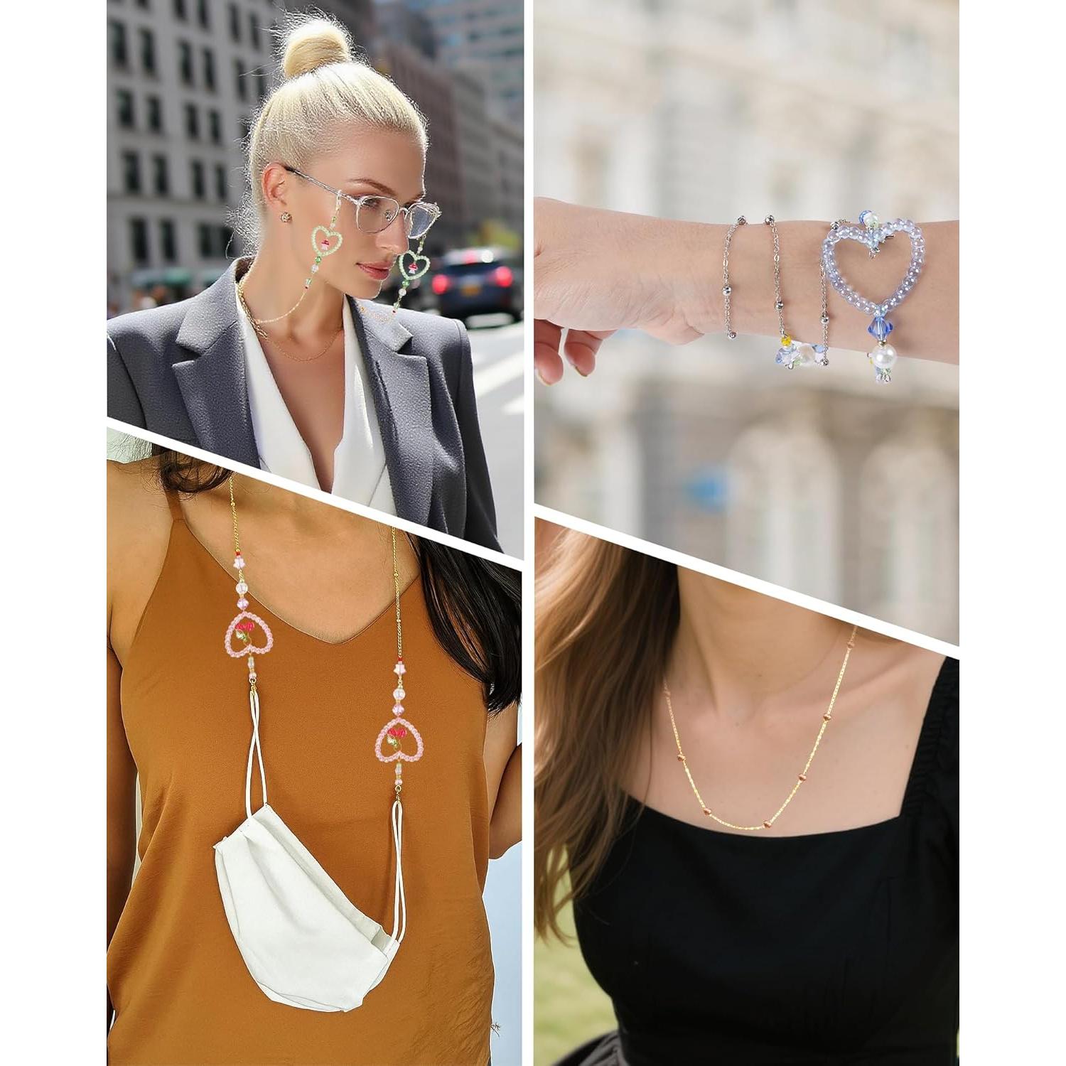 Cadena de Gafas con Perlas Fresa - Soporte Elegante para Mujeres