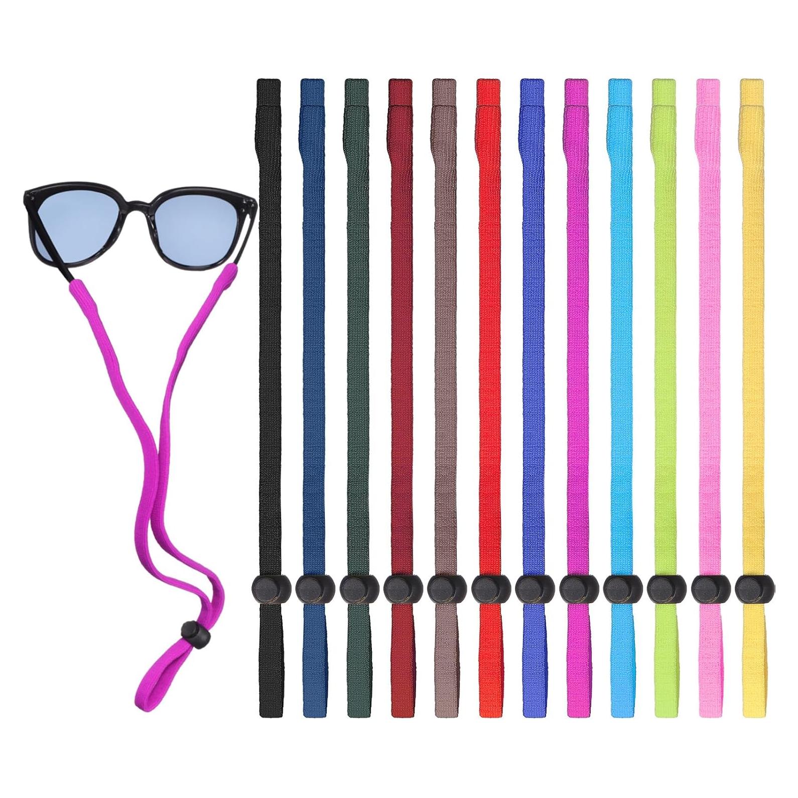 12 Correas Ajustables para Gafas de Seguridad - Nylon y Spandex