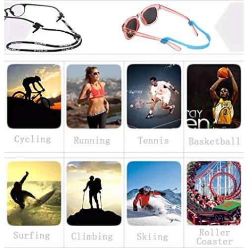 Paquete de 8 correas antideslizantes para gafas deportivas