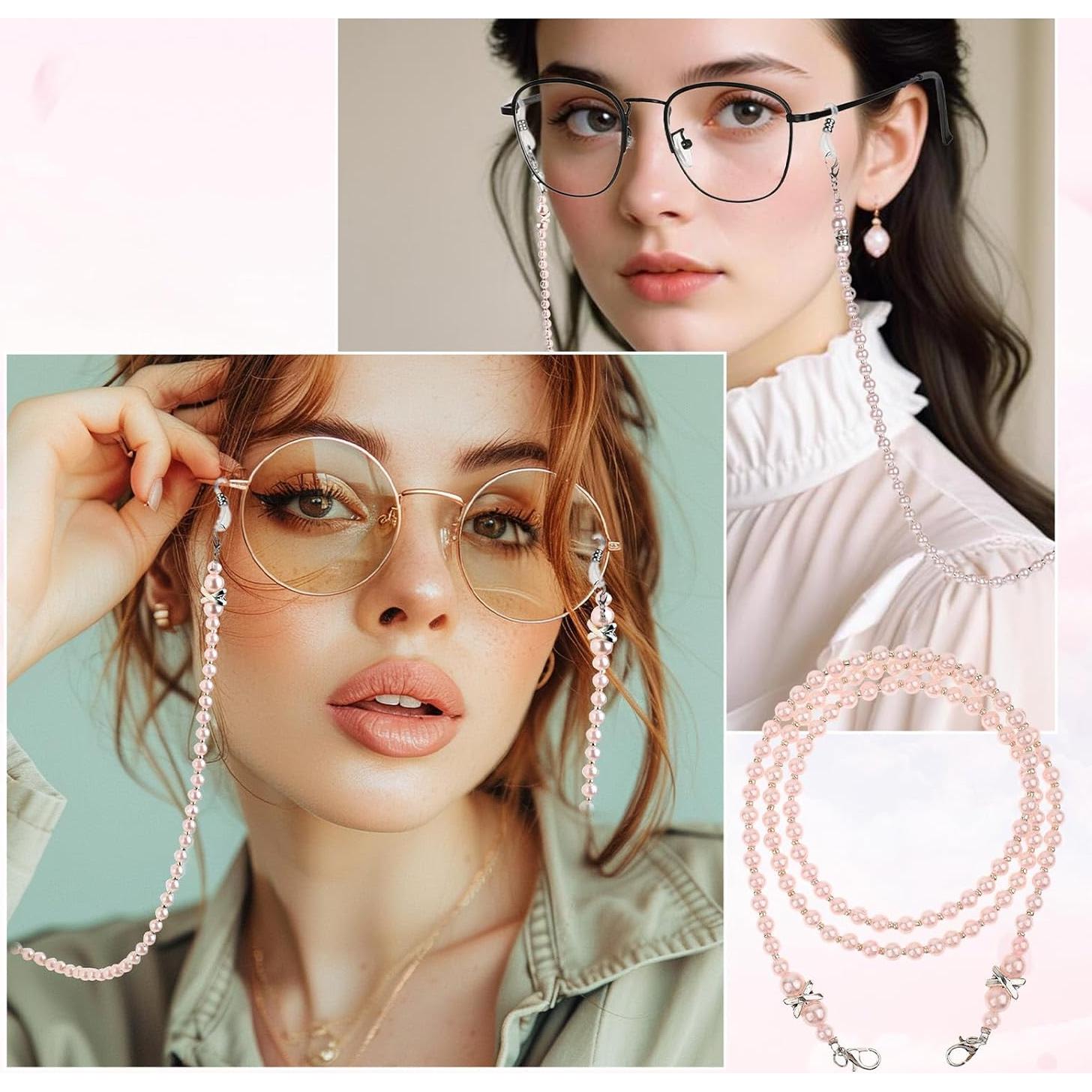 Cadena de Gafas de Perlas Larrel 2PCS - 74cm Ajustable