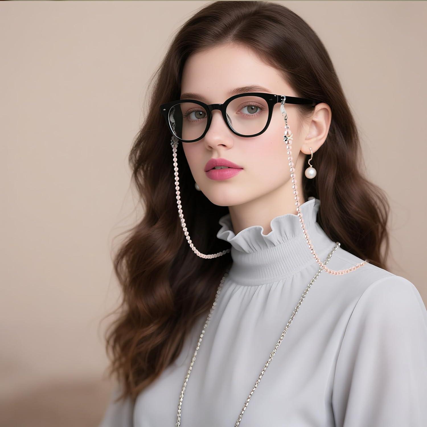 Cadena de Gafas de Perlas Larrel 2PCS - 74cm Ajustable