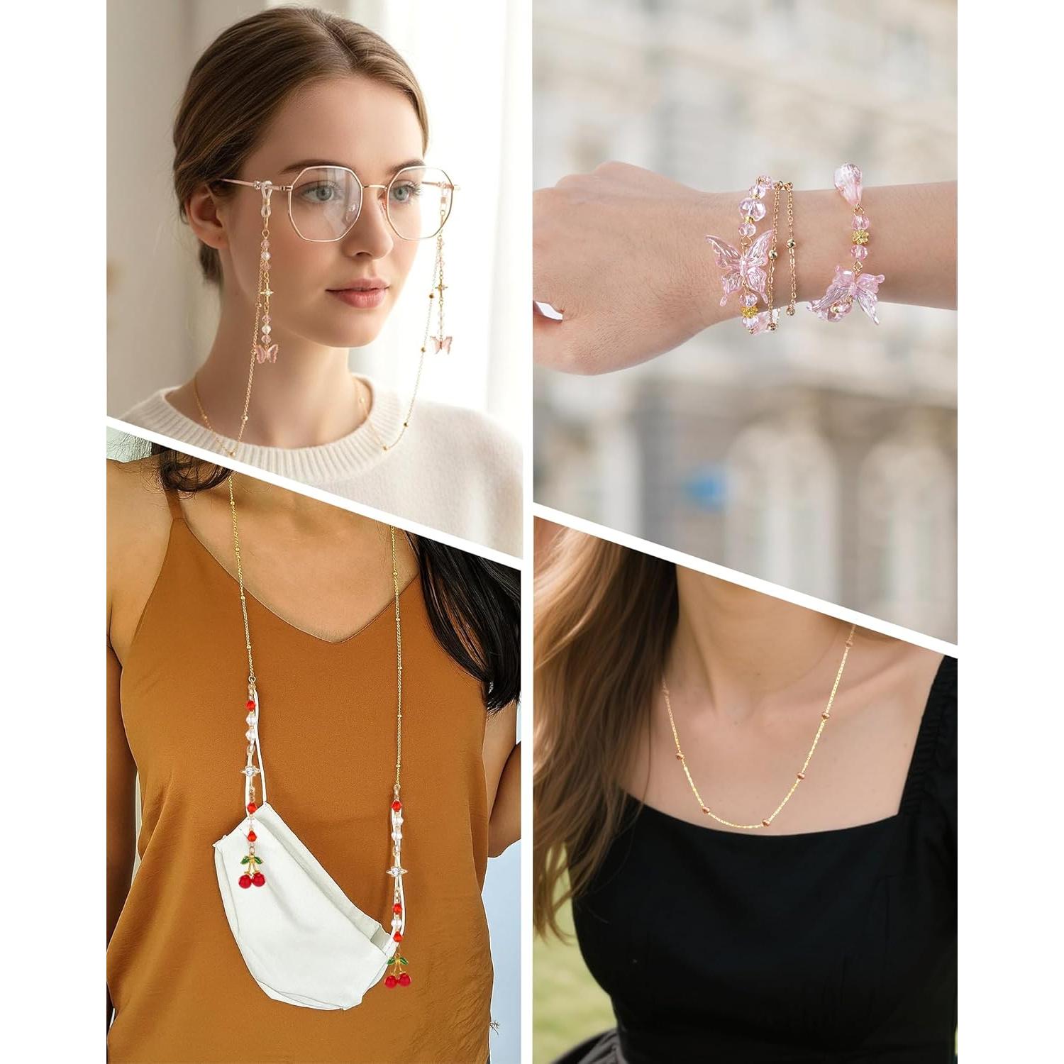 Cadena de Gafas Elegante para Mujeres - 70 cm con Borlas